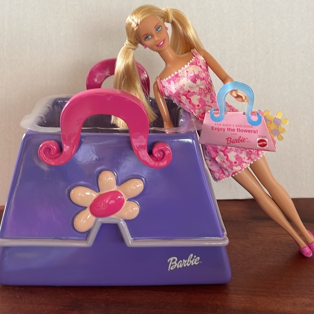 1999 Springtime Barbie and Purple Purse Planter by FTD